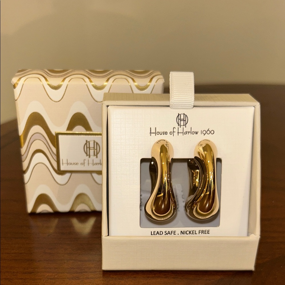 House of Harlow 1960 Gold Earrings - FREE WITH PIRCHASE OVER $200